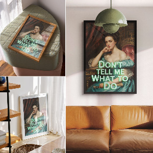 Ironic portrait wall art