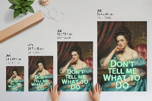 Ironic portrait wall art