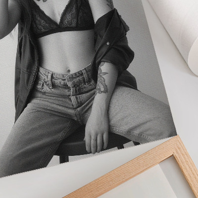 Wall print Black and white portrait