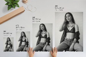 Wall print Black and white portrait