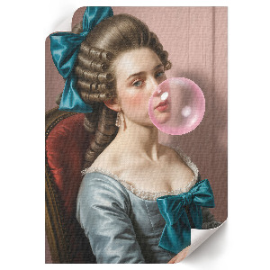 Art print featuring a retro-style woman