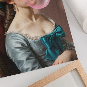 Art print featuring a retro-style woman