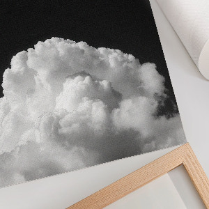 Wall print Clouds in black