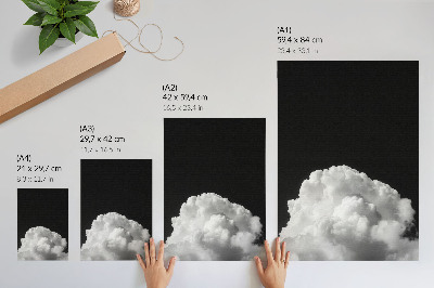 Wall print Clouds in black