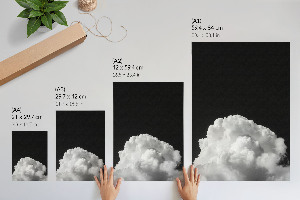 Wall print Clouds in black