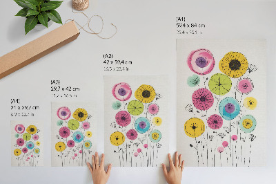 Poster Colorful flowers