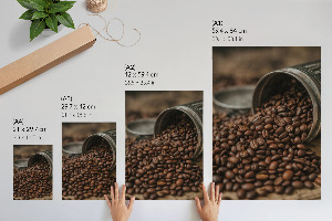 Wall art featuring an Arabic coffee motif