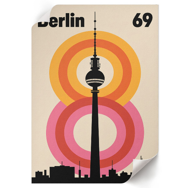 Wall print Berlin retro