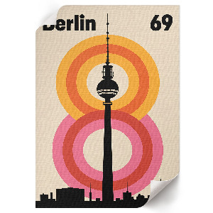 Wall print featuring a retro Berlin design