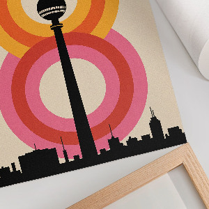 Wall print featuring a retro Berlin design