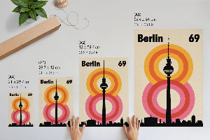 Wall print featuring a retro Berlin design
