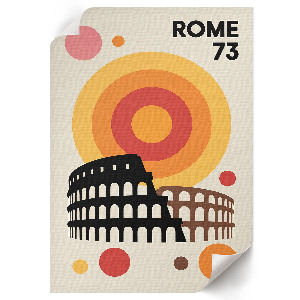 Decorative poster with a retro Rome motif