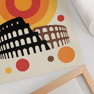 Decorative poster with a retro Rome motif