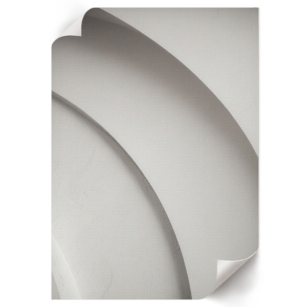 Poster with white curved lines