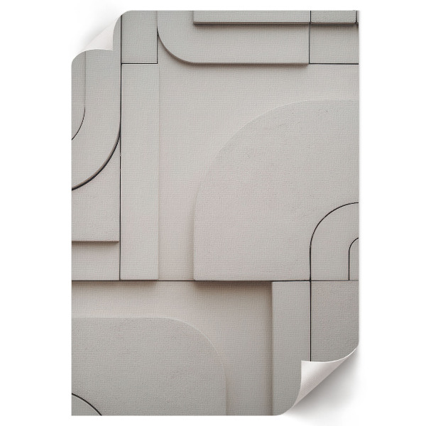 Wall print with a minimalist geometric design