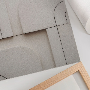 Wall print with a minimalist geometric design