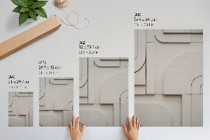 Wall print with a minimalist geometric design