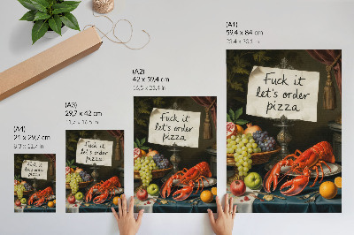 Poster A table with food