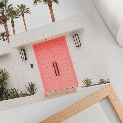 Wall art Palm trees on the door