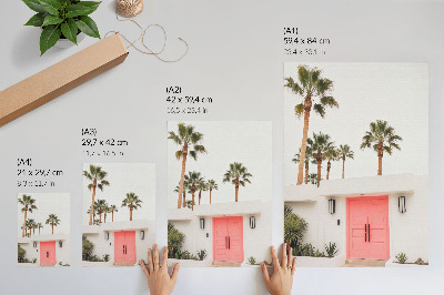 Wall art Palm trees on the door