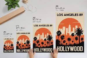 Wall print featuring a Hollywood view