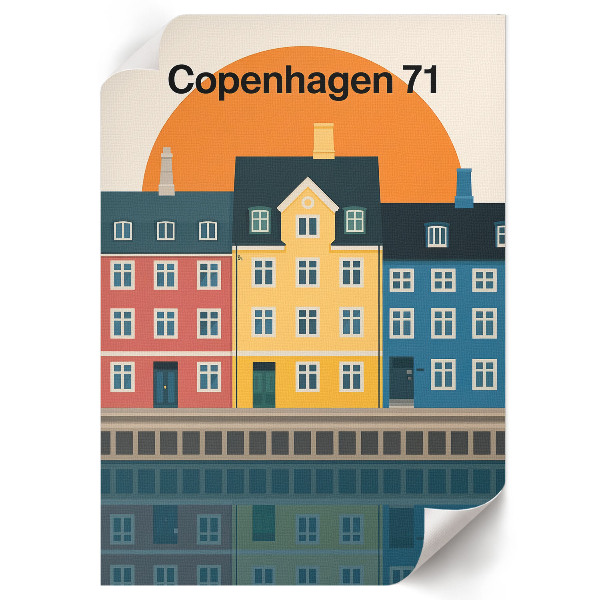 Wall print The city reflected