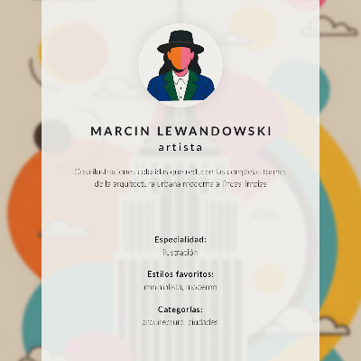 Wall print The city reflected