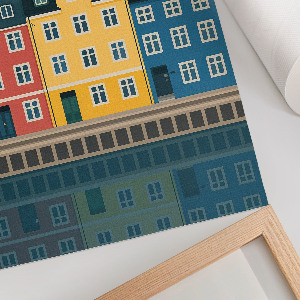 Wall print The city reflected