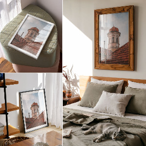 Decorative poster Tower and roof