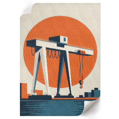 Decorative poster Retro crane