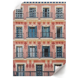 Poster showing colorful architecture