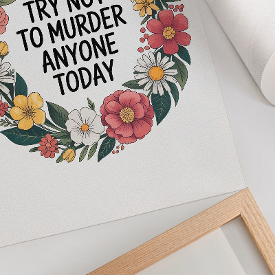 Wall art Floral humor