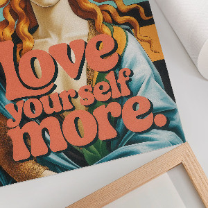 Decorative poster Love yourself more