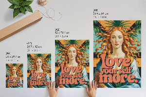 Decorative poster Love yourself more