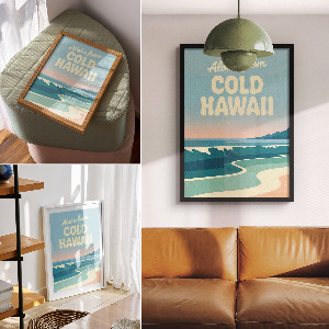 Poster with the Cold Hawaii motif