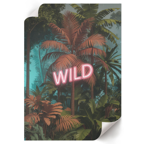 Decorative poster Exotic inscription