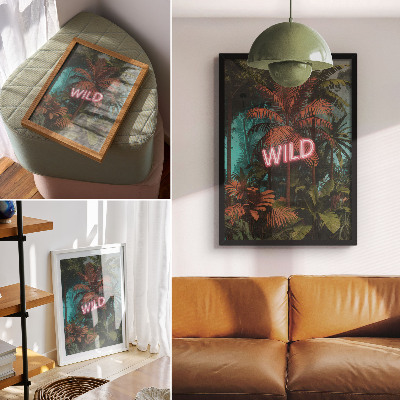 Decorative poster Exotic inscription