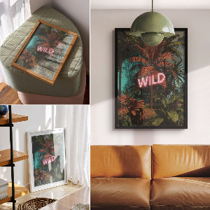 Decorative poster Exotic inscription