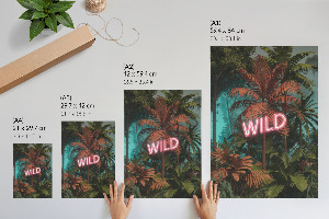 Decorative poster Exotic inscription