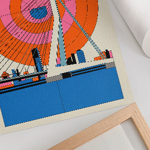 Rotterdam bridge wall art