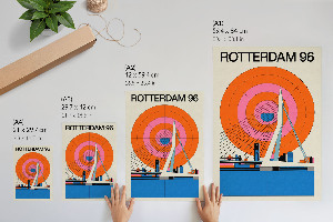 Rotterdam bridge wall art