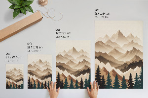 Wall print with a mountain landscape