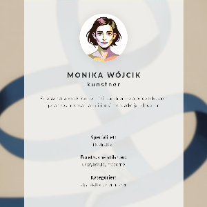 Decorative poster with an abstract portrait