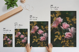 Poster with rose flowers