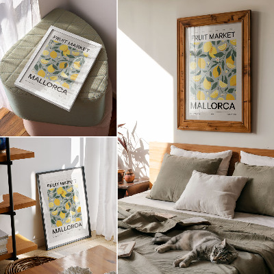 Wall print Lemon pattern