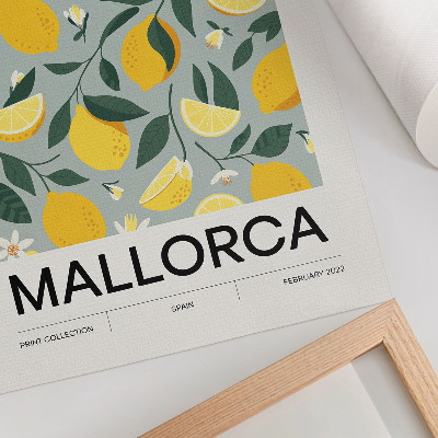 Wall print Lemon pattern