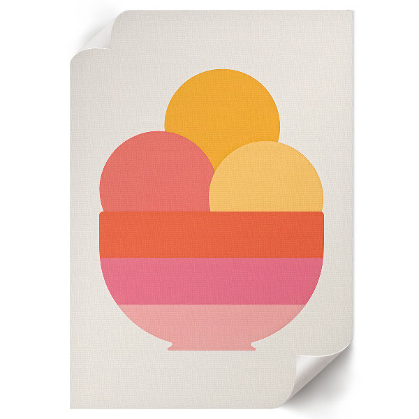 Minimalist ice cream poster
