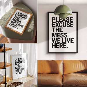 Wall art with the text 