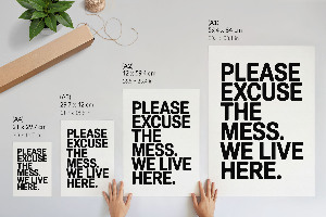 Wall art with the text 
