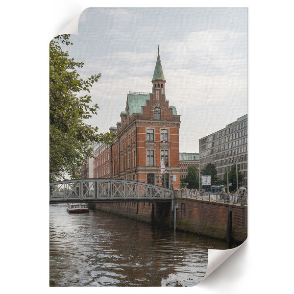 Decorative poster The city and the river